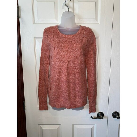 Prana Womens Knit Wool Blend Sweater Large Medium Fit Rust Red Soft & Warm - Picture 4 of 8